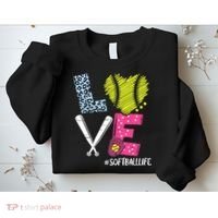 Love Softball Coach Player Softball Life Sweatshirt thumb 2