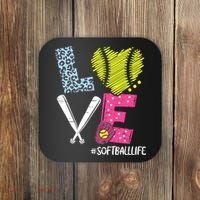 Love Softball Coach Player Softball Life Coaster thumb 0
