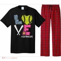 Love Softball Coach Player Softball Life Pajama Set thumb 0