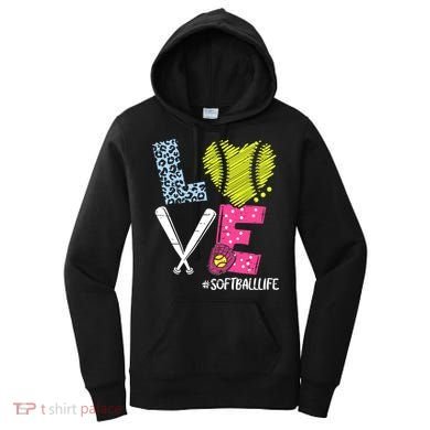 Love Softball Coach Player Softball Life Women's Hoodie