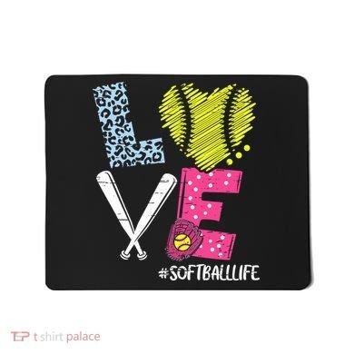 Love Softball Coach Player Softball Life Mousepad