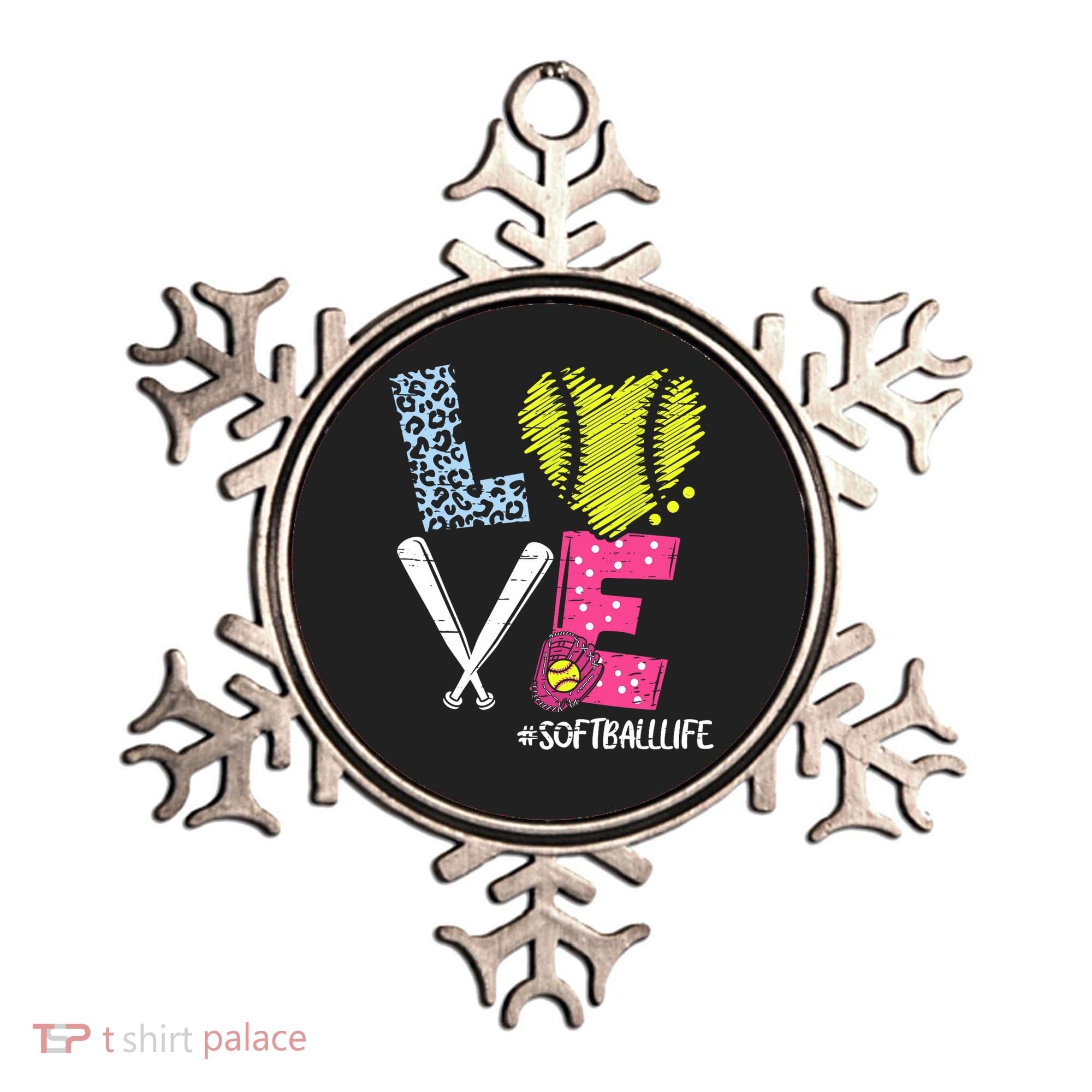 Love Softball Coach Player Softball Life Ornament