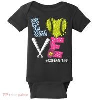 Love Softball Coach Player Softball Life Baby Bodysuit thumb 0