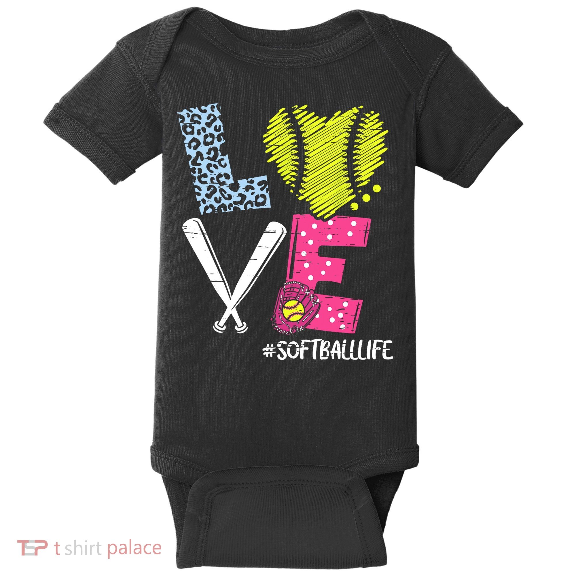 Love Softball Coach Player Softball Life Baby Bodysuit