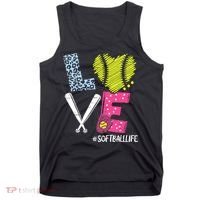 Love Softball Coach Player Softball Life Tank Top thumb 0