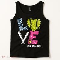 Love Softball Coach Player Softball Life Tank Top thumb 2