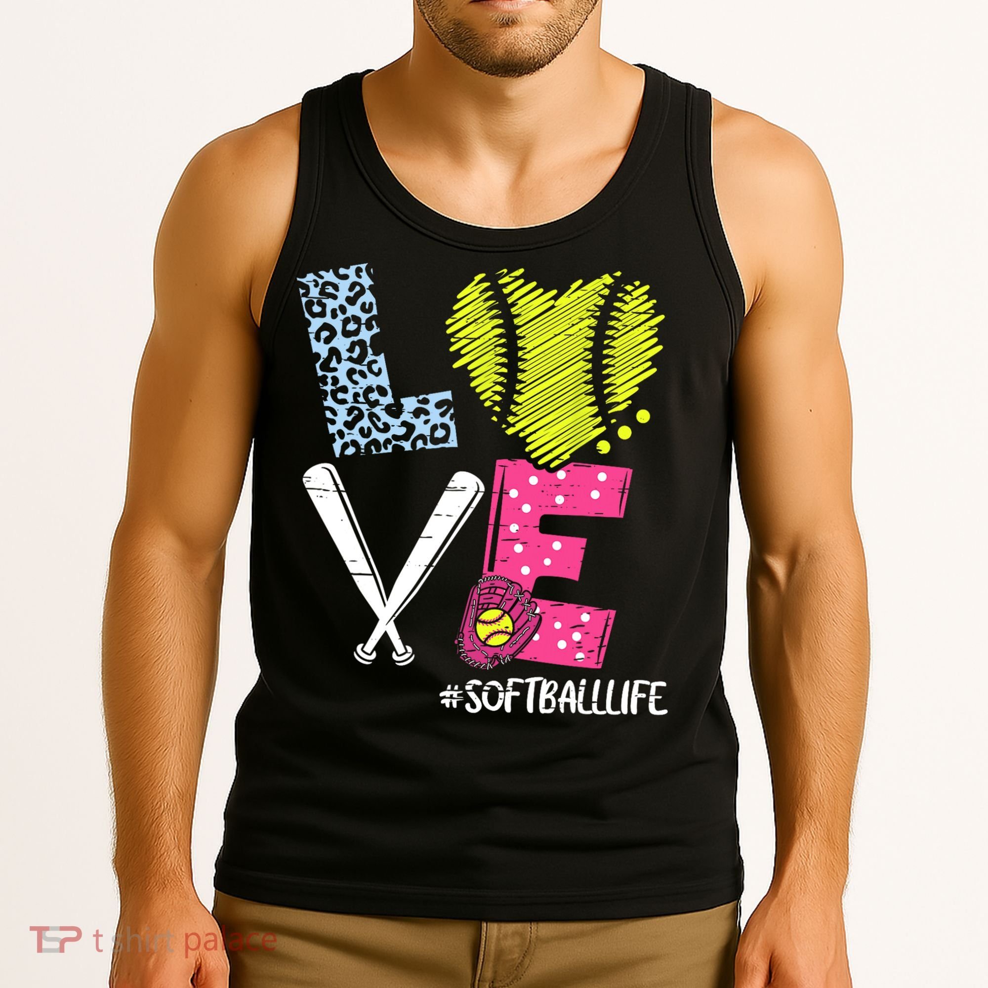 Love Softball Coach Player Softball Life Tank Top