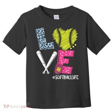 Love Softball Coach Player Softball Life Toddler T-Shirt