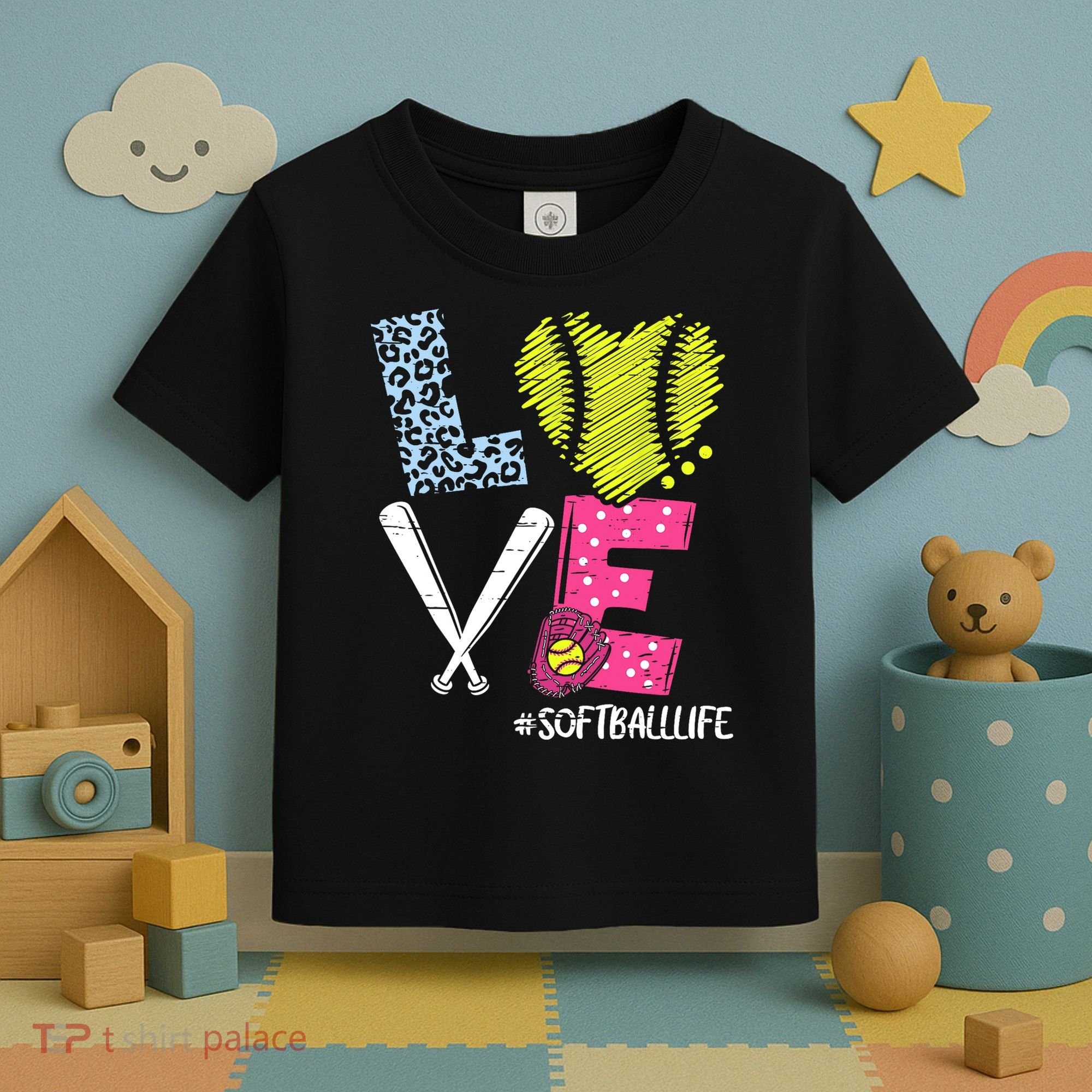 Love Softball Coach Player Softball Life Toddler T-Shirt