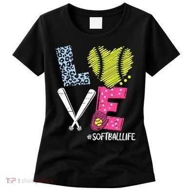 Love Softball Coach Player Softball Life Women's T-Shirt