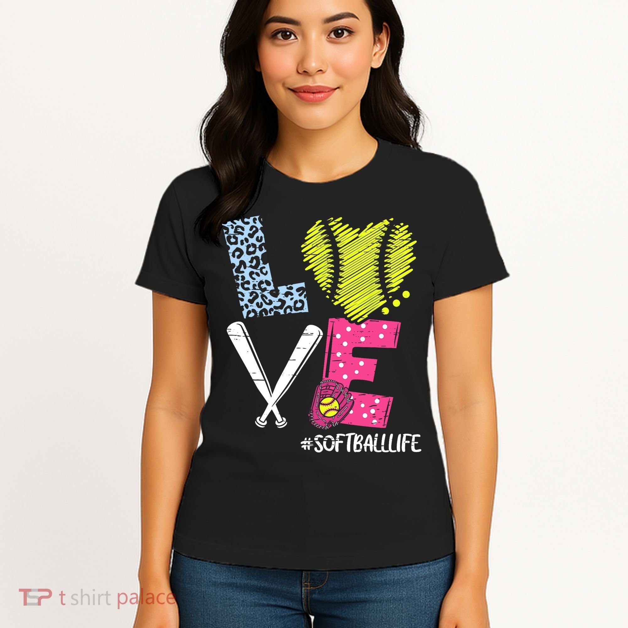 Love Softball Coach Player Softball Life Women's T-Shirt