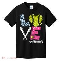 Love Softball Coach Player Softball Life Kids T-Shirt thumb 0
