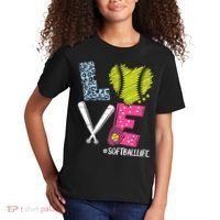Love Softball Coach Player Softball Life Kids T-Shirt thumb 2