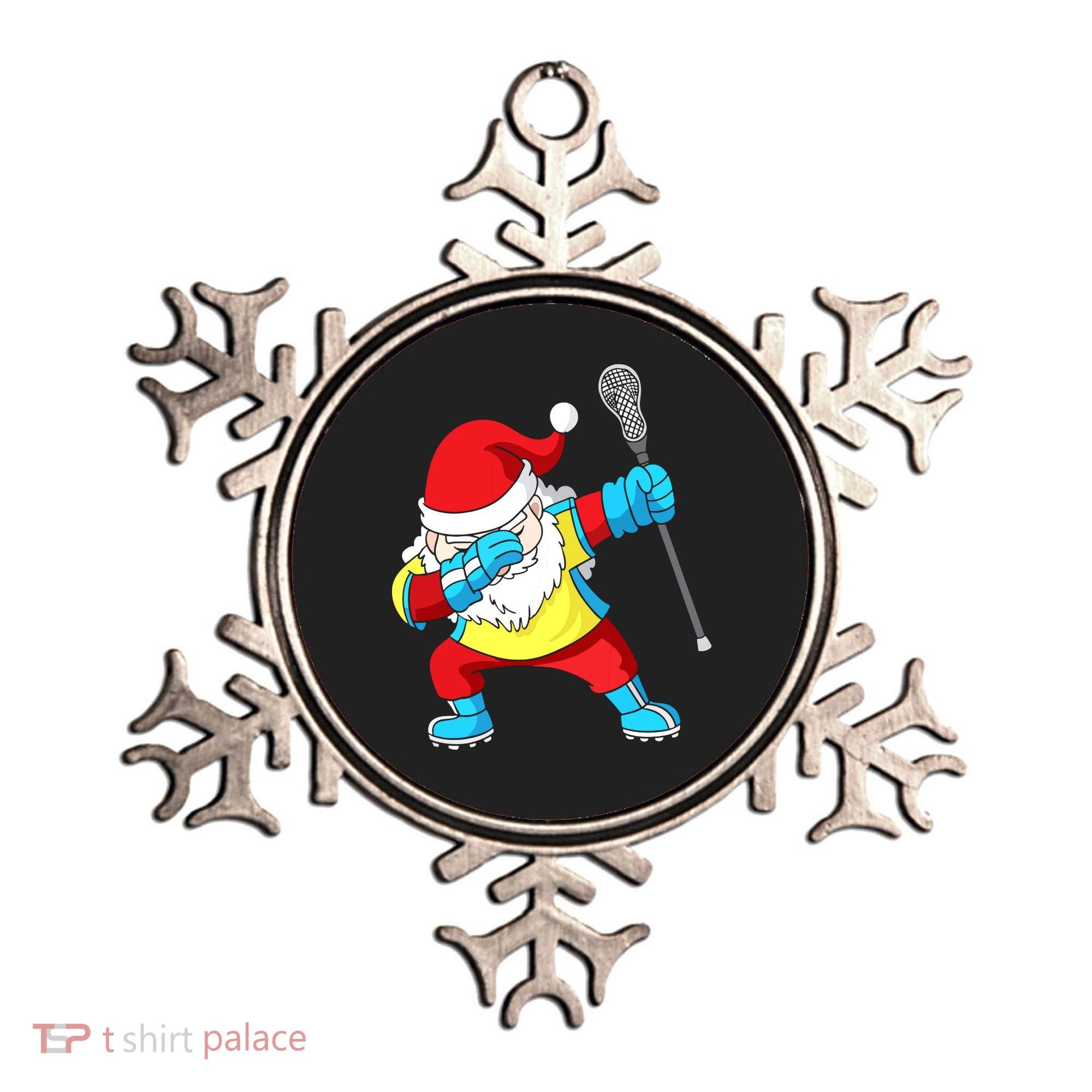 Lacrosse Santa Claus Christmas Dabbing Ornament