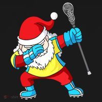 Lacrosse Santa Claus Christmas Dabbing Ornament thumb 1