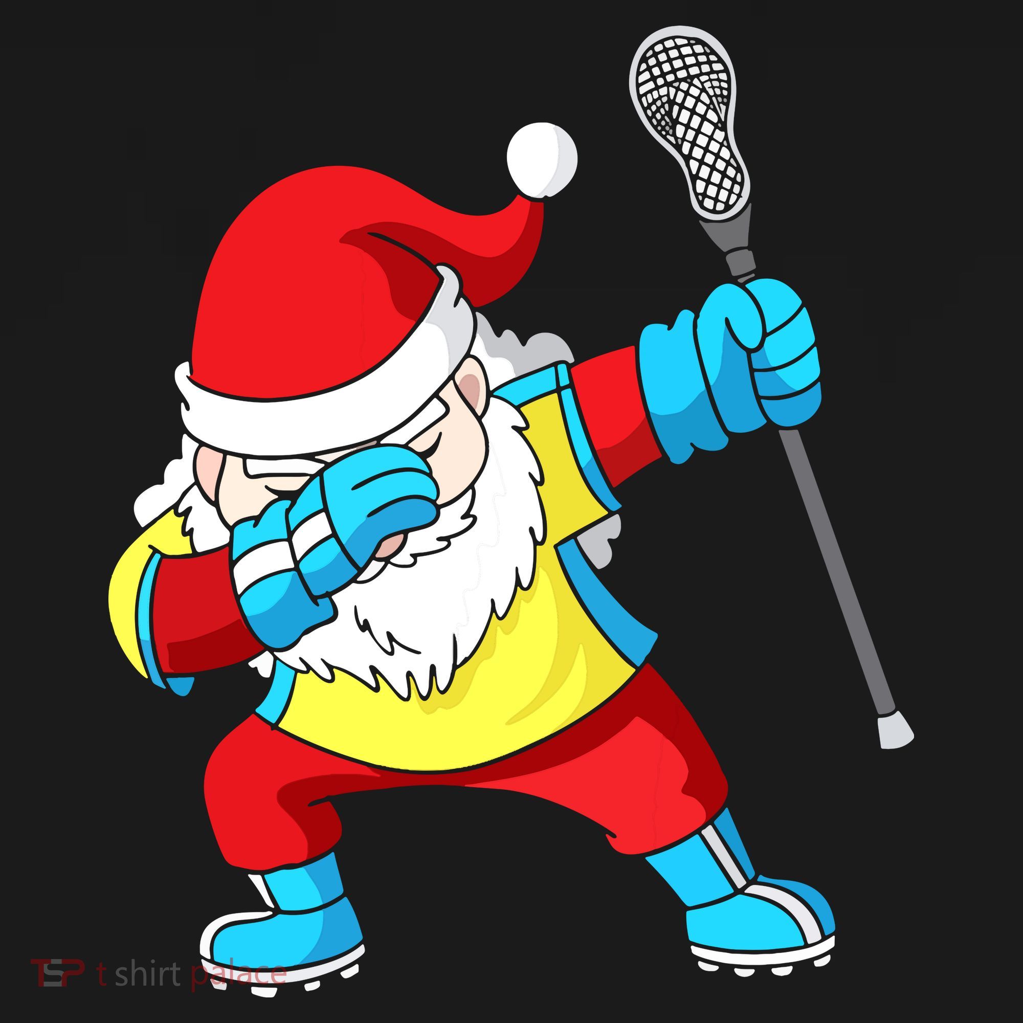 Lacrosse Santa Claus Christmas Dabbing Ornament