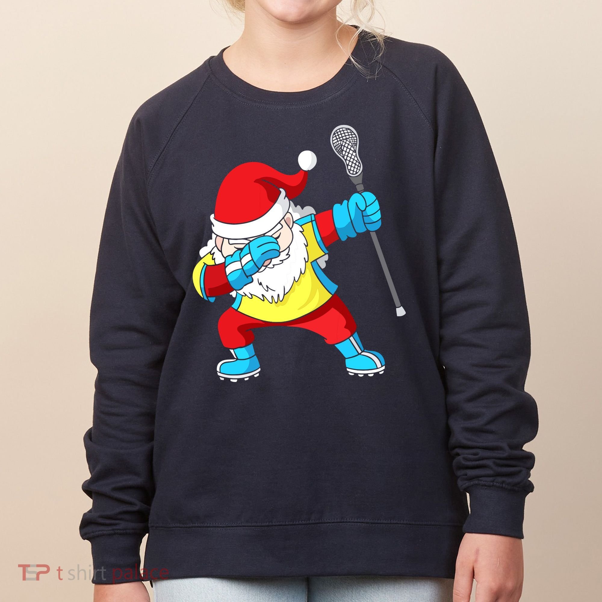 Lacrosse Santa Claus Christmas Dabbing Women's Sweatshirt