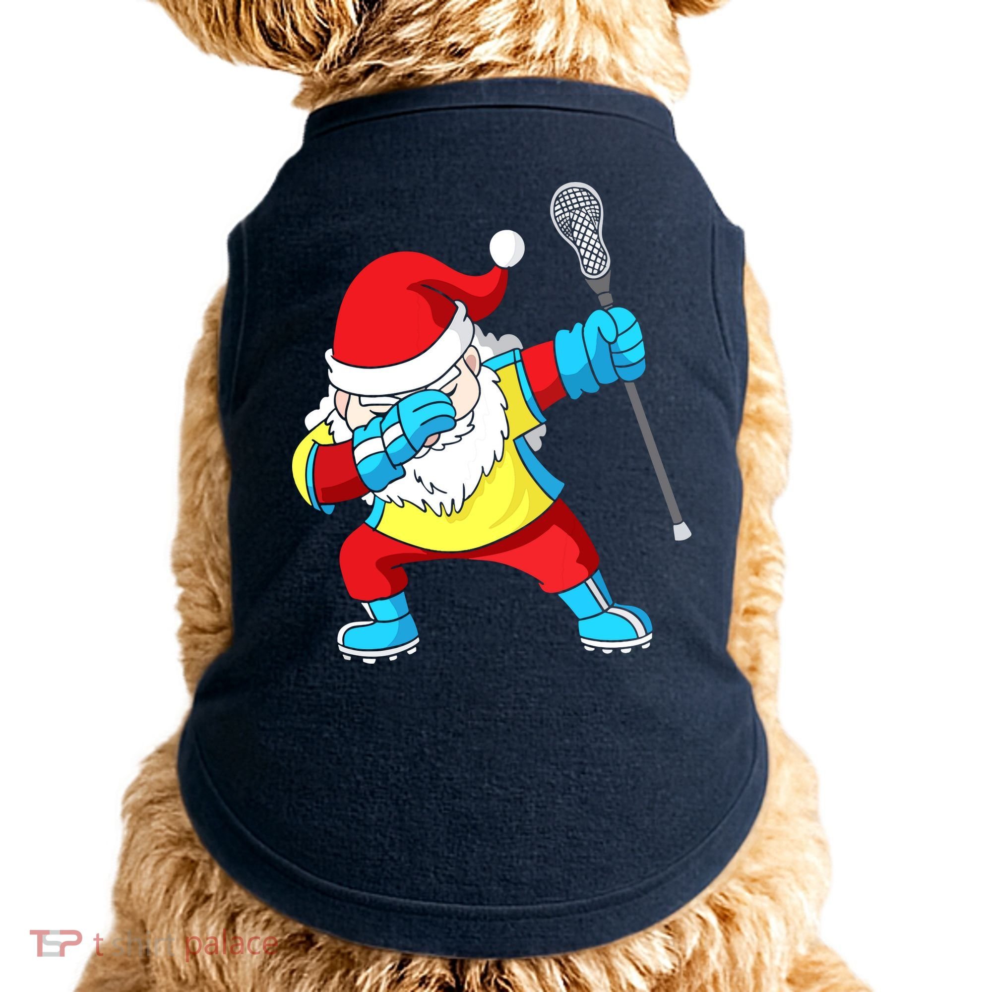 Lacrosse Santa Claus Christmas Dabbing Doggie Tank