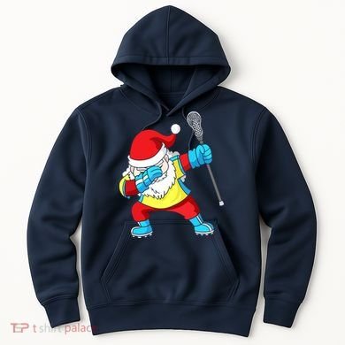 Lacrosse Santa Claus Christmas Dabbing Hoodie
