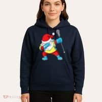Lacrosse Santa Claus Christmas Dabbing Hoodie thumb 5