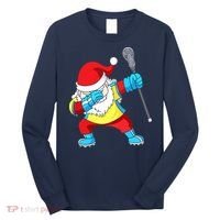 Lacrosse Santa Claus Christmas Dabbing Long Sleeve Shirt thumb 0