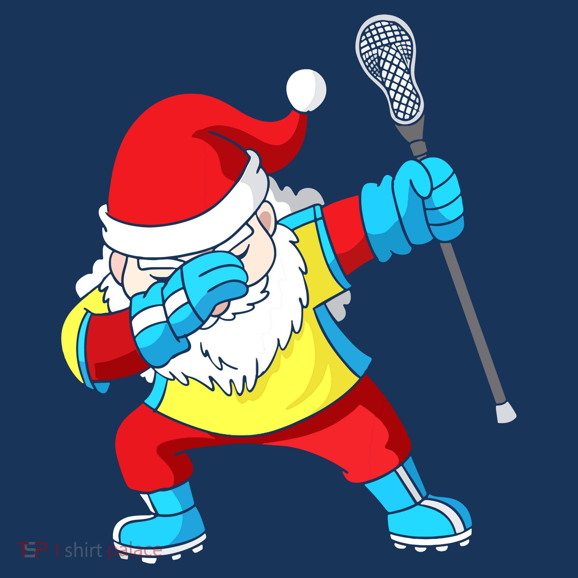 Lacrosse Santa Claus Christmas Dabbing Coaster