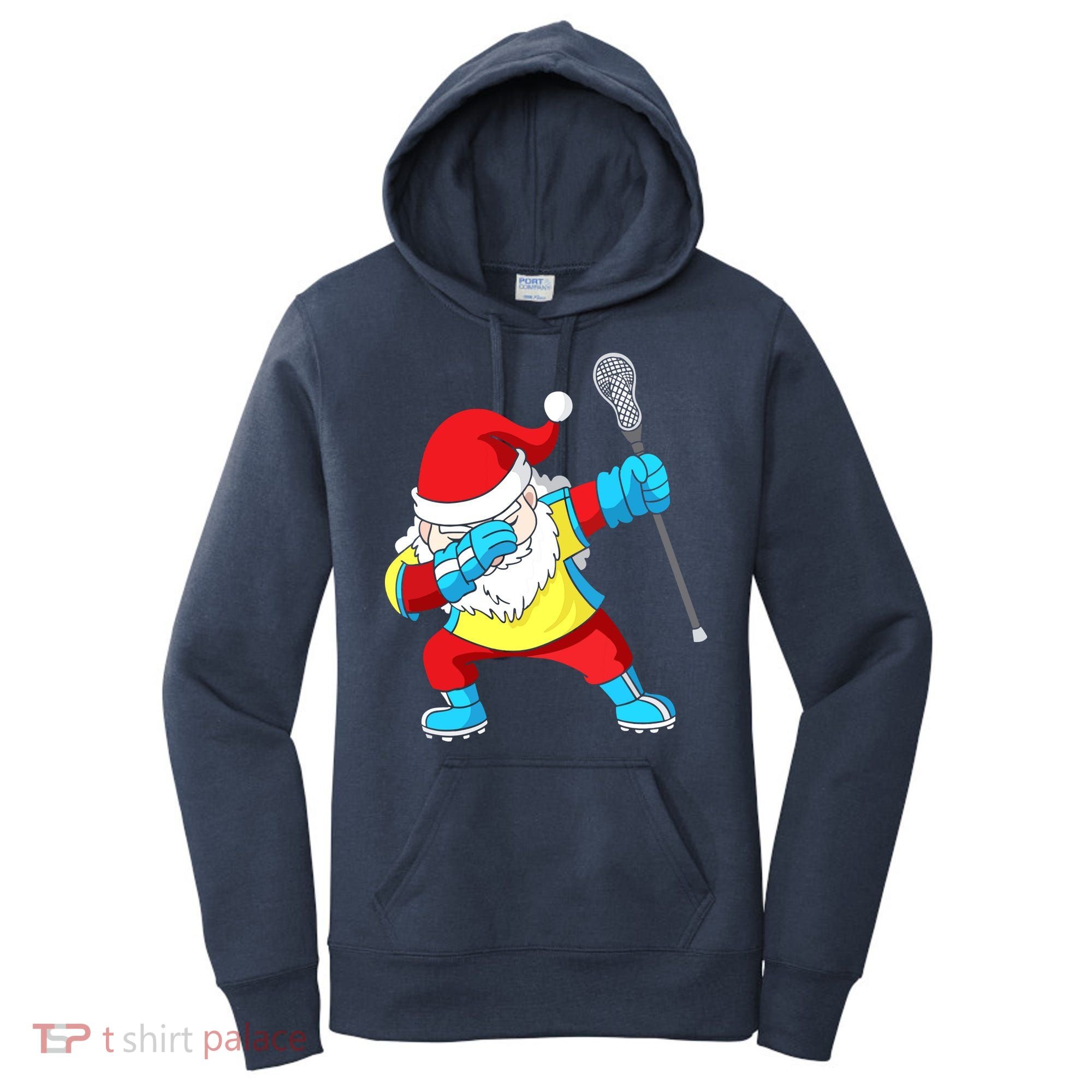 Lacrosse Santa Claus Christmas Dabbing Women's Hoodie