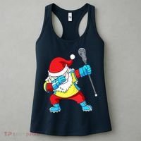 Lacrosse Santa Claus Christmas Dabbing Women's Tank Top thumb 3