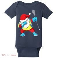 Lacrosse Santa Claus Christmas Dabbing Baby Bodysuit thumb 0