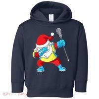 Lacrosse Santa Claus Christmas Dabbing Toddler Hoodie thumb 0