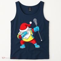 Lacrosse Santa Claus Christmas Dabbing Tank Top thumb 2