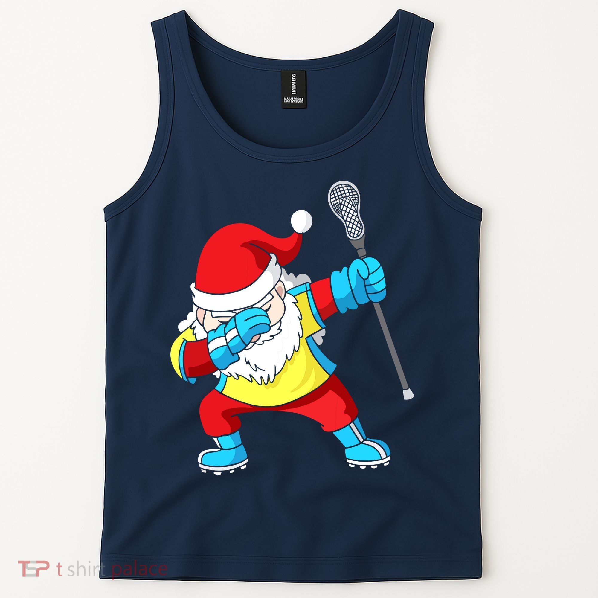 Lacrosse Santa Claus Christmas Dabbing Tank Top