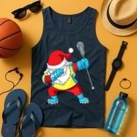 Lacrosse Santa Claus Christmas Dabbing Tank Top thumb 4
