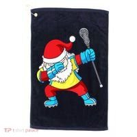 Lacrosse Santa Claus Christmas Dabbing Golf Towel thumb 0