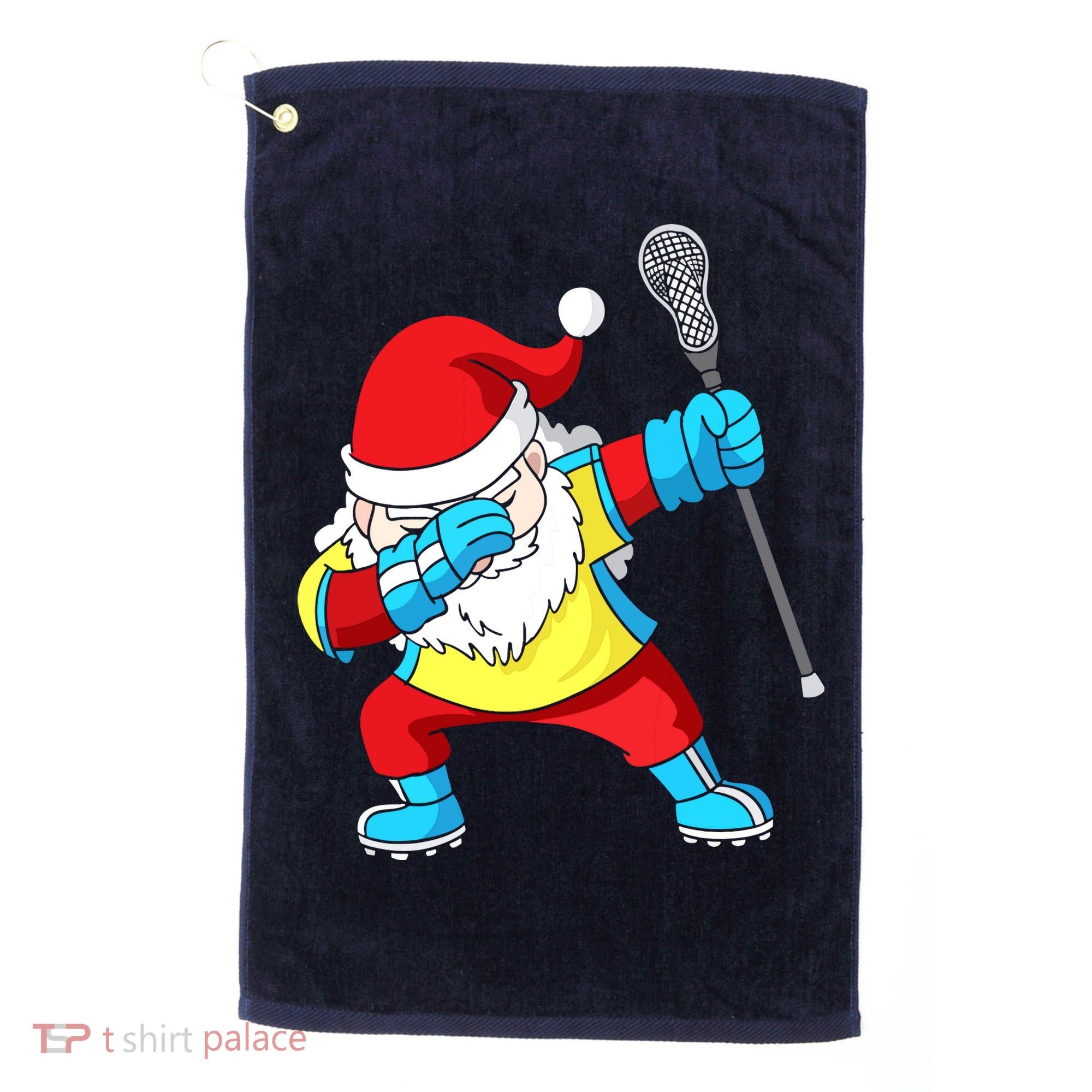 Lacrosse Santa Claus Christmas Dabbing Golf Towel