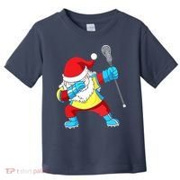 Lacrosse Santa Claus Christmas Dabbing Toddler T-Shirt thumb 0