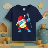 Lacrosse Santa Claus Christmas Dabbing Toddler T-Shirt thumb 3