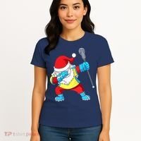 Lacrosse Santa Claus Christmas Dabbing Women's T-Shirt thumb 4
