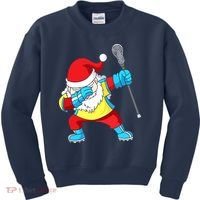 Lacrosse Santa Claus Christmas Dabbing Kids Sweatshirt thumb 0