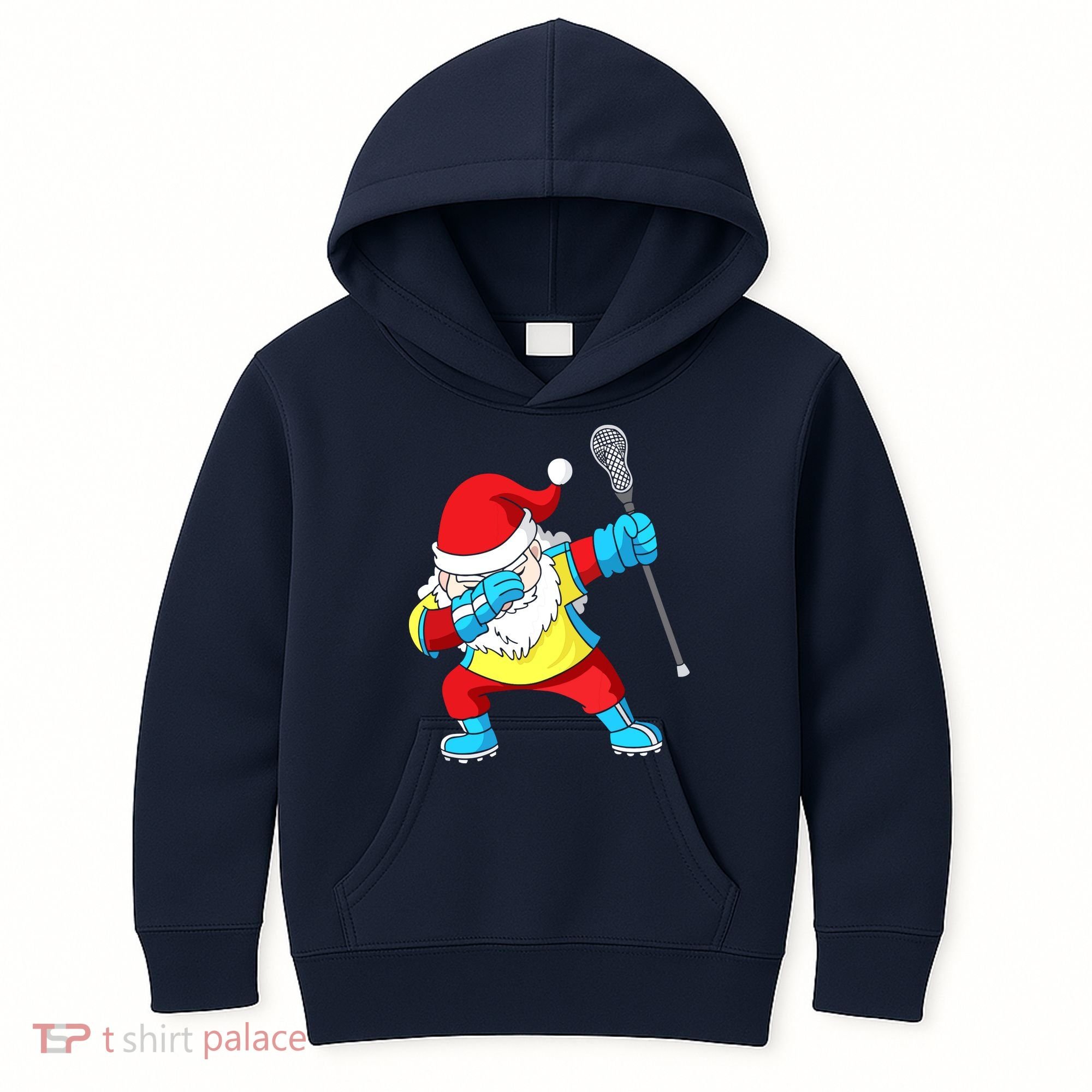 Lacrosse Santa Claus Christmas Dabbing Kids Hoodie
