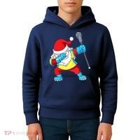 Lacrosse Santa Claus Christmas Dabbing Kids Hoodie thumb 4