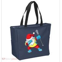 Lacrosse Santa Claus Christmas Dabbing Tote Bag thumb 2