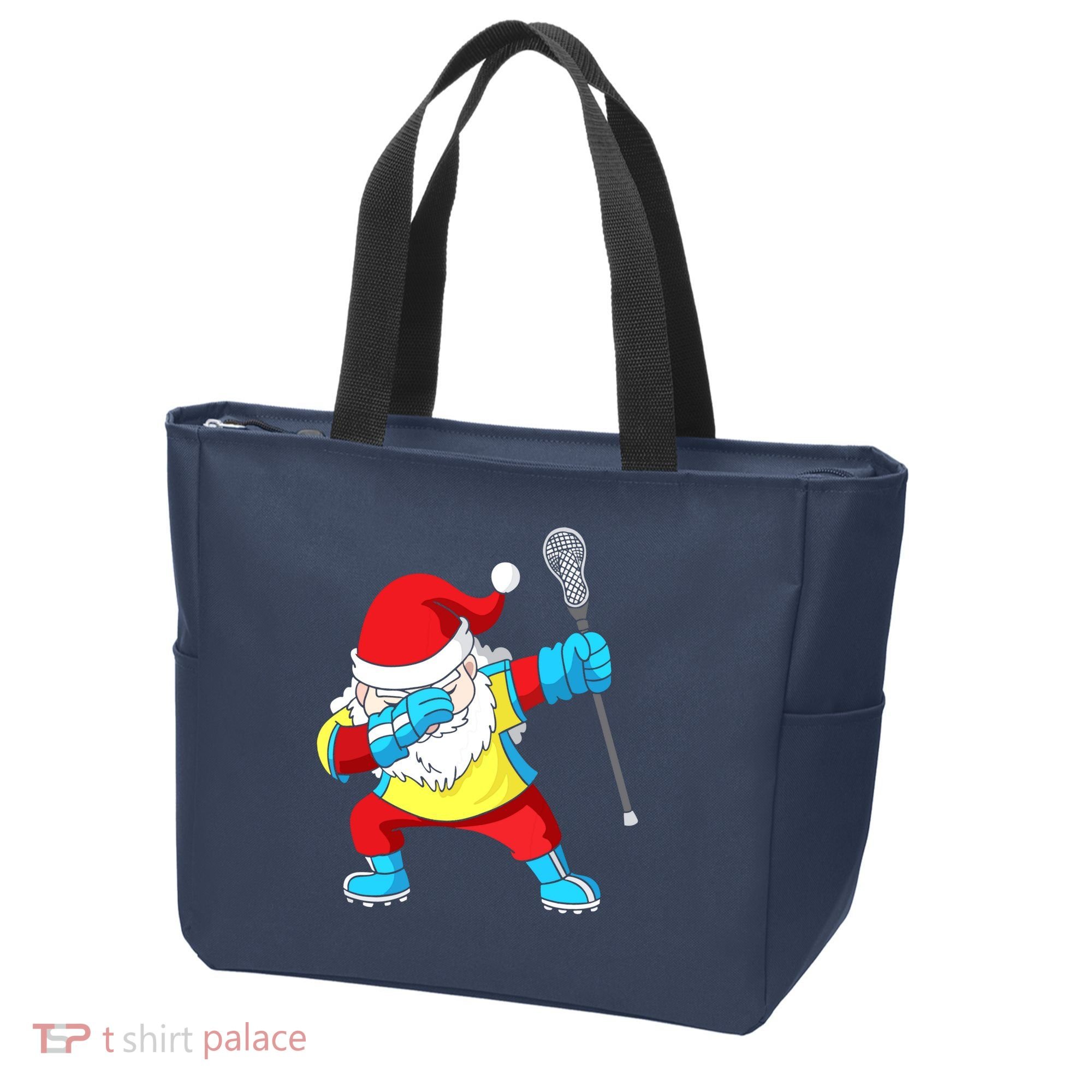 Lacrosse Santa Claus Christmas Dabbing Tote Bag