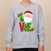 Love Santa Claus Christmas Holiday Cute Women's Sweatshirt thumb 0