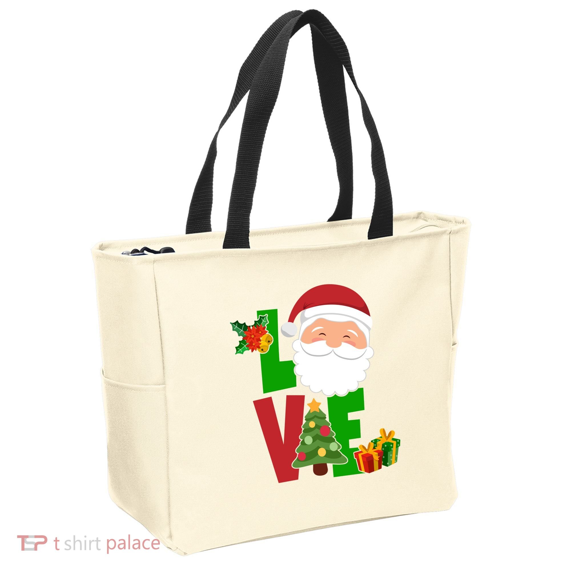 Love Santa Claus Christmas Holiday Cute Tote Bag