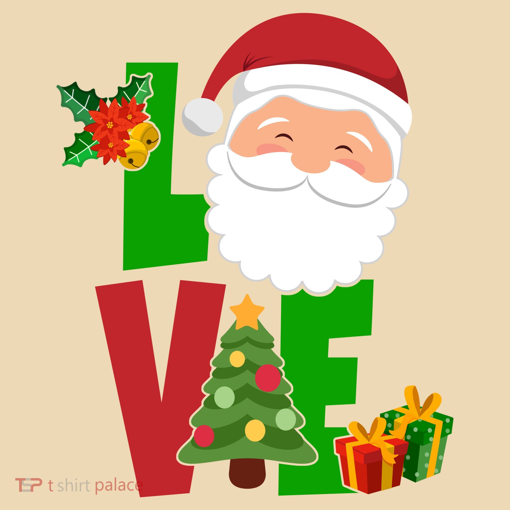 Love Santa Claus Christmas Holiday Cute Tote Bag