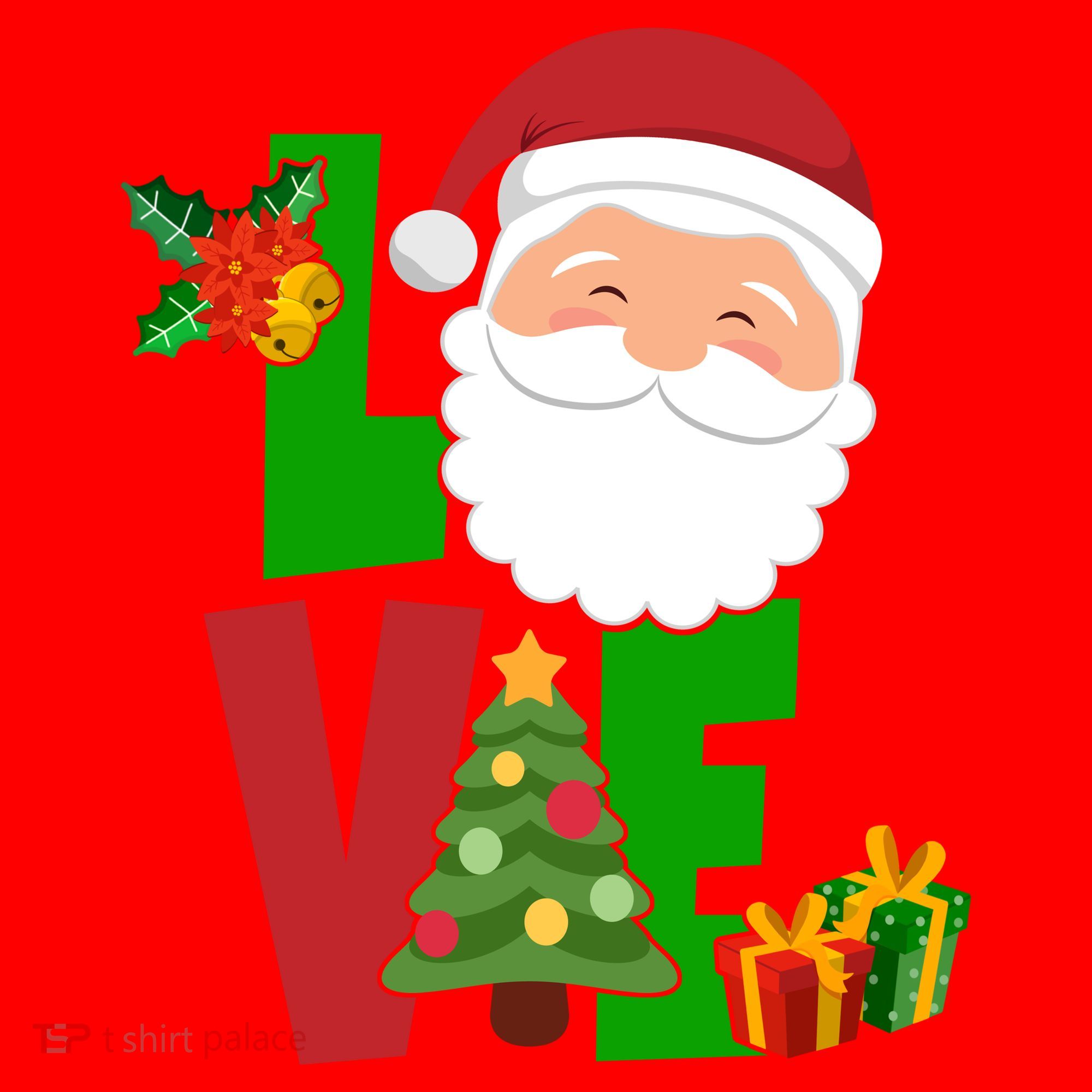 Love Santa Claus Christmas Holiday Cute Santa Hat
