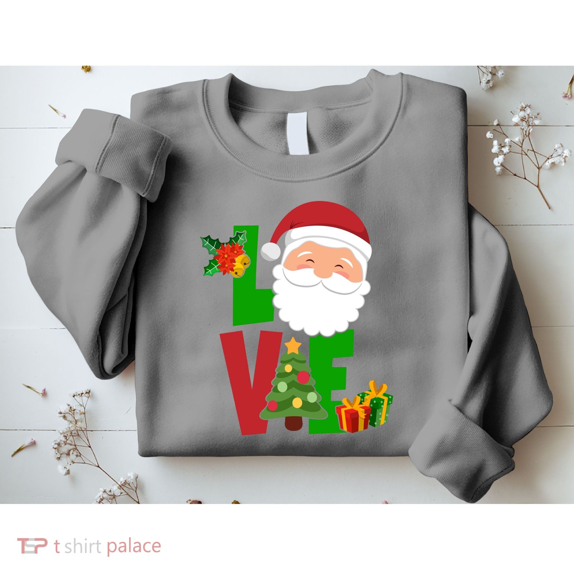 Love Santa Claus Christmas Holiday Cute Sweatshirt