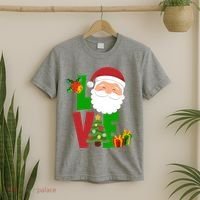 Love Santa Claus Christmas Holiday Cute T-Shirt thumb 2