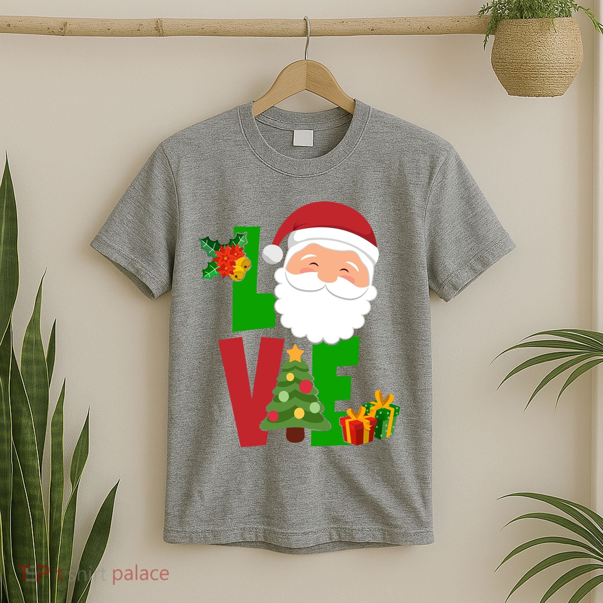 Love Santa Claus Christmas Holiday Cute T-Shirt